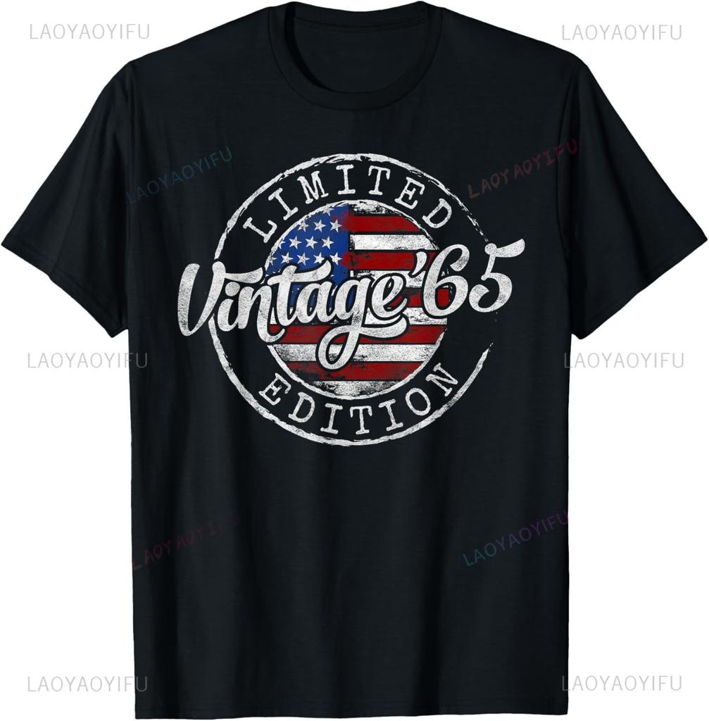 Vintage 1965 Limited Edition 60th Birthday Gifts 60 Year Old T-Shirt Vintage T Shirt Mens Clothing Customizable Ropa Hombre