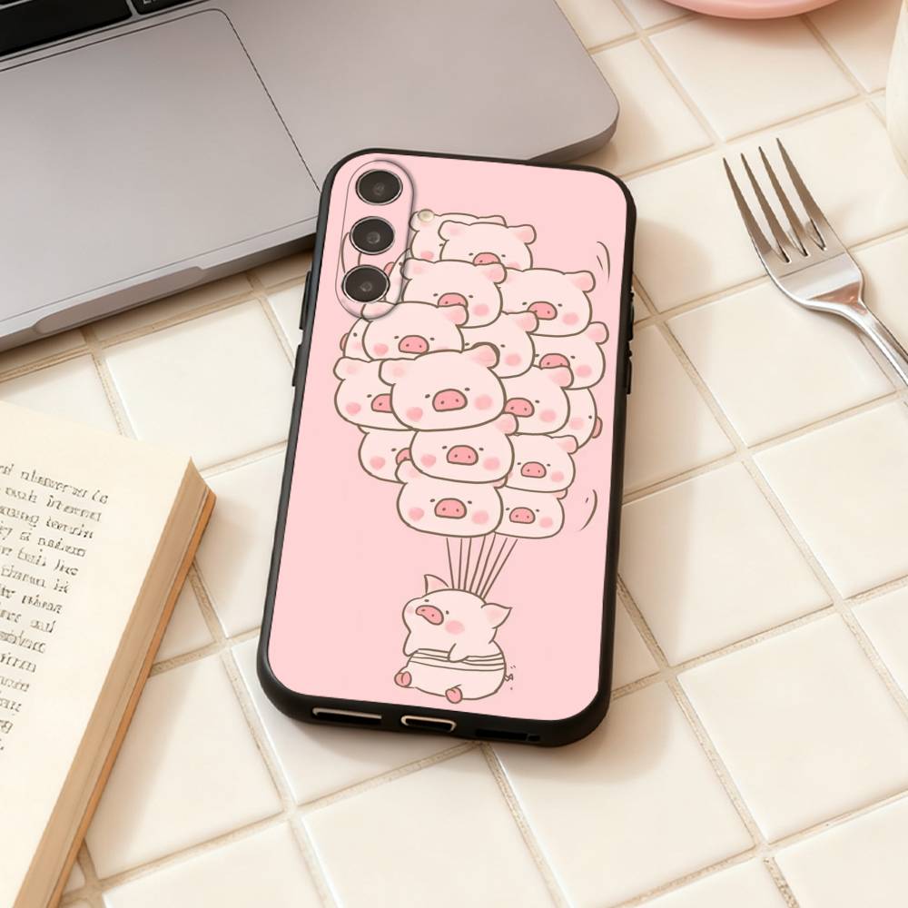 

Чехол для телефона LuLu the piggy для Samsung Galaxy A73, A72, A71, A70, A53, A52, A51, Другие Мягкий черный корпус Samsung a30 a20
