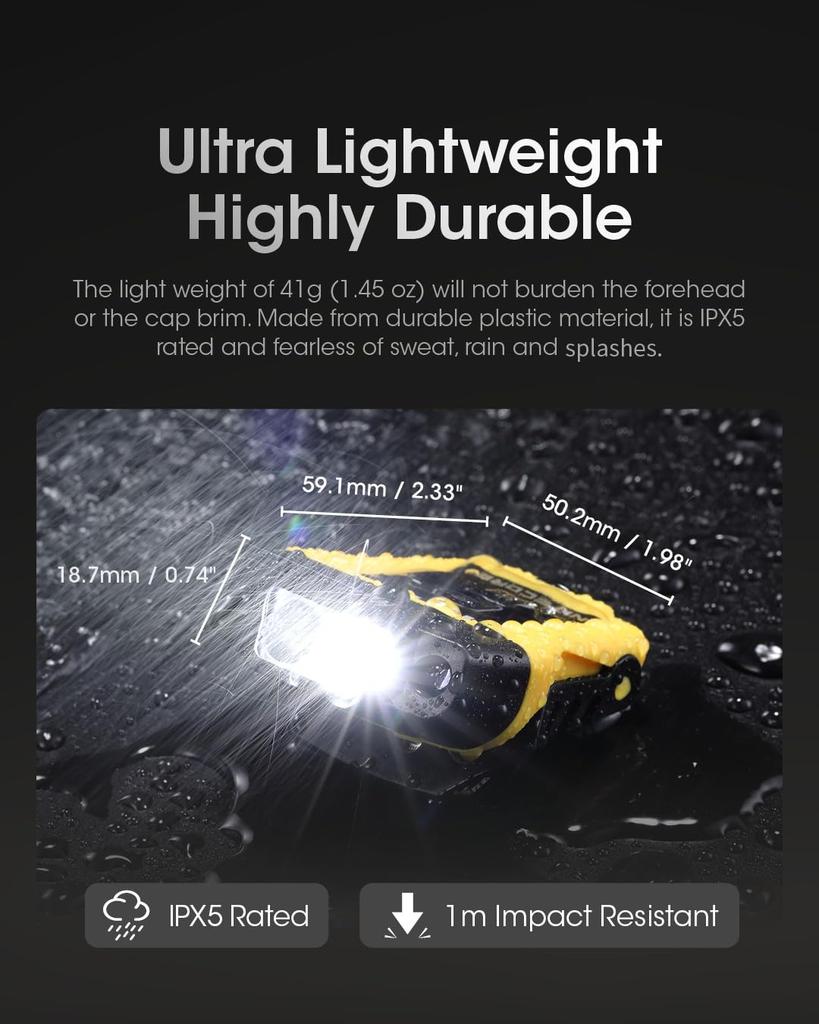 NITECORE NU11 Hat Mounted Headlamp, 150 Lumens