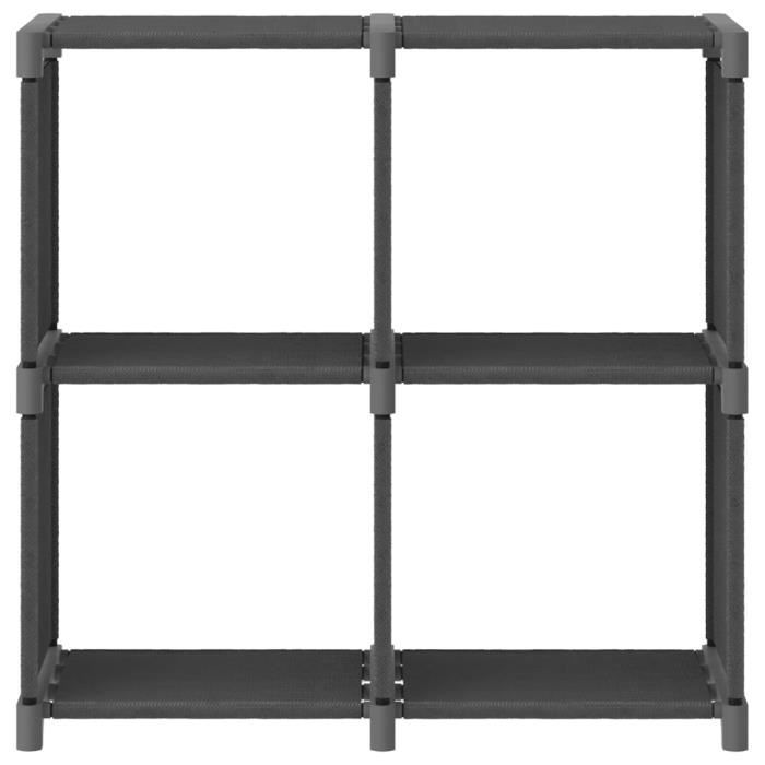 VidaXL Étagère d'affichage 4 cubes Gris 69x30x72,5 cm Tissu