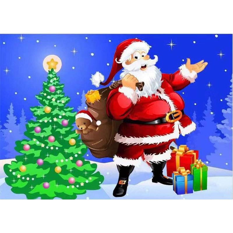 

Полный набор сверл для алмазной живописи, YEESAM ART Ice World, Рождественский снеговик, 5D DIY Diamond Art