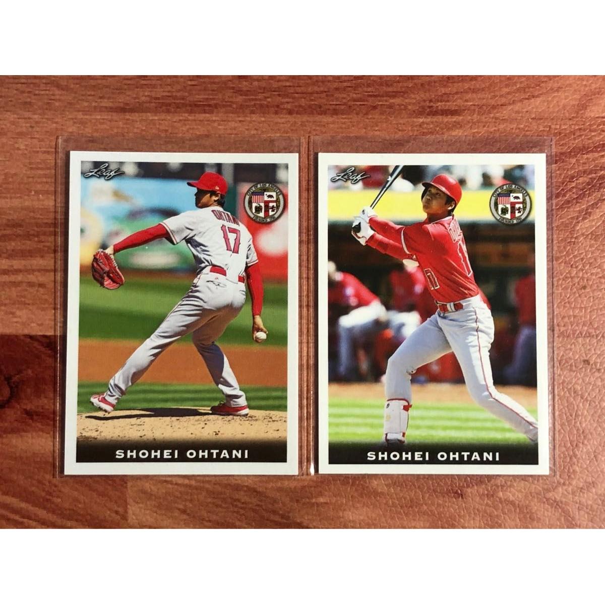 Used Shohei Otani MLB Trading Card Set of 2