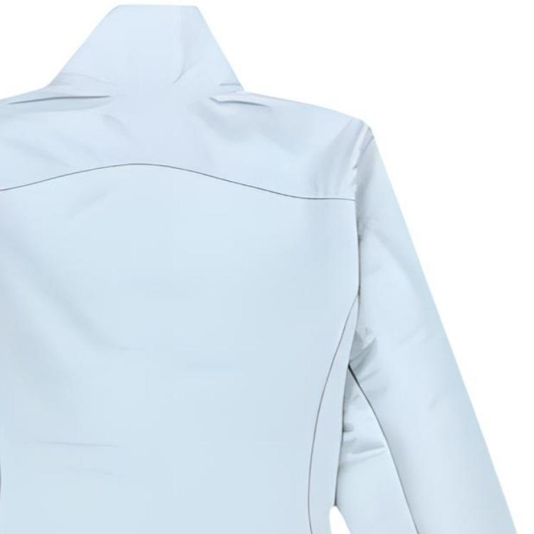 Nike Solid Logo Print Zip Letter Stand Collar Thick Cotton Jacket Women Jacket Blue AQ4739-012