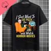 Retro Lets Watch Horror Movies Design Halloween Movie Lovers Graphic Tshirt Short Sleeve 100cotton Originality Casual Tshirt