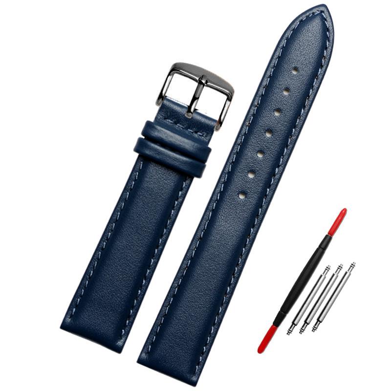Bracelet en cuir véritable de couleur bleue pour bracelet de montre Citizen Rossini 14 16 18 20 mm 21 m 22 mm 23 mm en gros