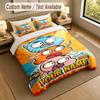 Benutzerdefinierte Name Text Bettwäsche 3-teiliges Set, Erstaunliche Welt von Gumball 1 Bettbezug 2 Kissenbezüge Weiche Bettwäsche Für Geschenk