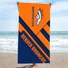 Denver Broncos Print Beach Towel, Large Soft Quick Dry Towel for Beach Camping Swimming