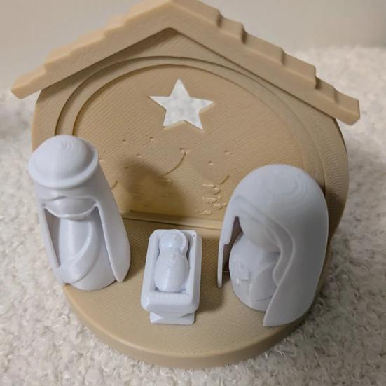 Yousheng Nativity Set Figurine Lighted Jesus Nativity Scene Collection with Manger And Figures for Christmas Indoor Tabletop Decor