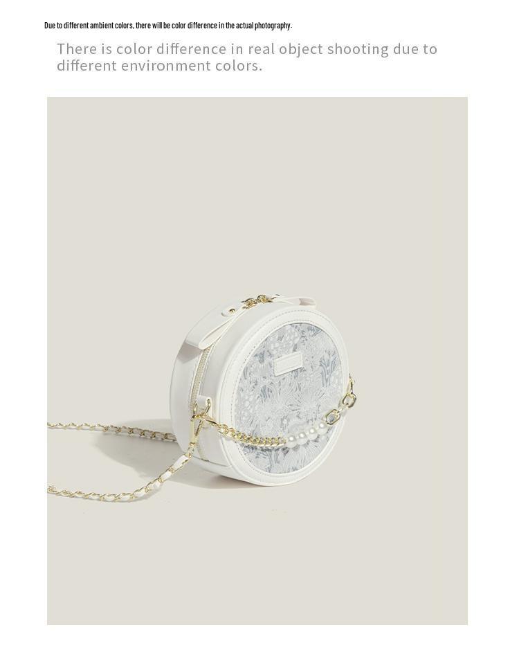 2024 Spring/Summer Women's High-Quality Round Crossbody Bag