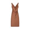 European and American sexy swinging neck sleeveless vest dress women's outer wear pleated slim fit elastic hip wrap medium and long dress summer