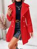 European & American Women's Double-Breasted Woolen Coat - Autumn/Winter Fashionable Style