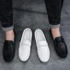 Fashion Leather Men Casual Shoes Luxury Brand Mens Loafers Lightweight Slip on Boat Shoes Comfortable Driving Shoes Moccasins