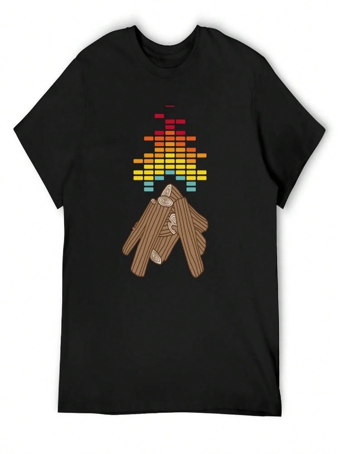 Crackling Fire T-Shirt Funny Costumes Anime T-Shirt Vintage unisexs Clothing S разноцветный