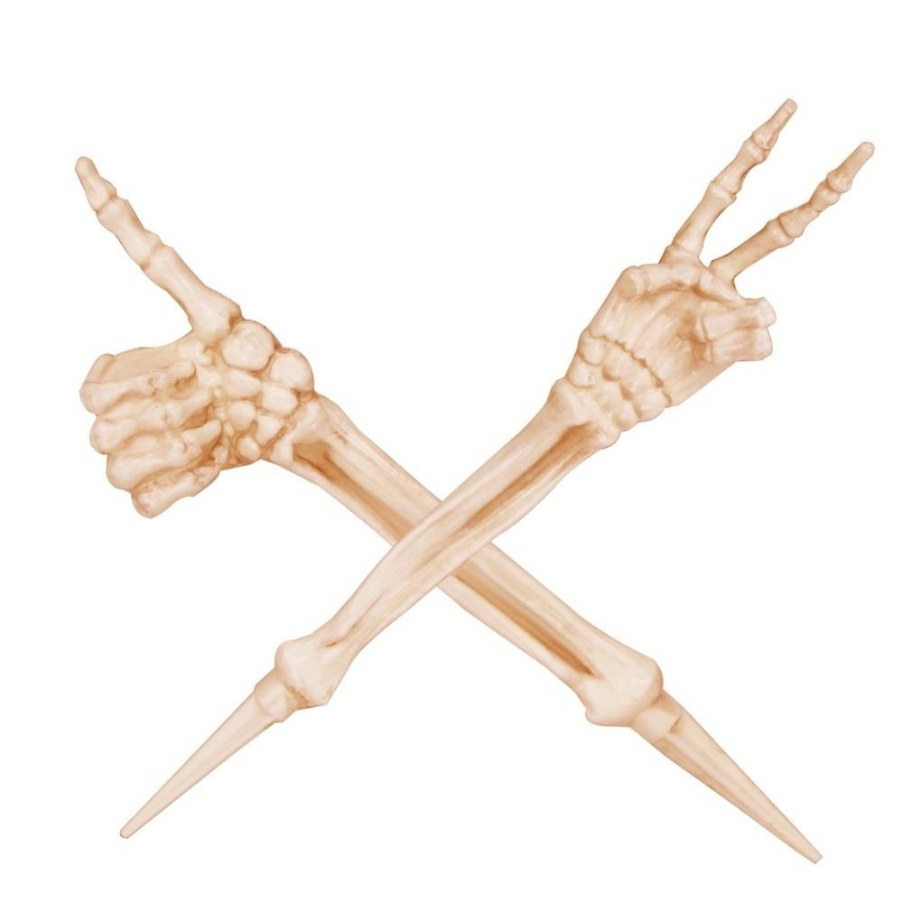 Spooky Decor Skeleton Gesture Lawn Stake Stable Halloween Decoration Lawn Garden