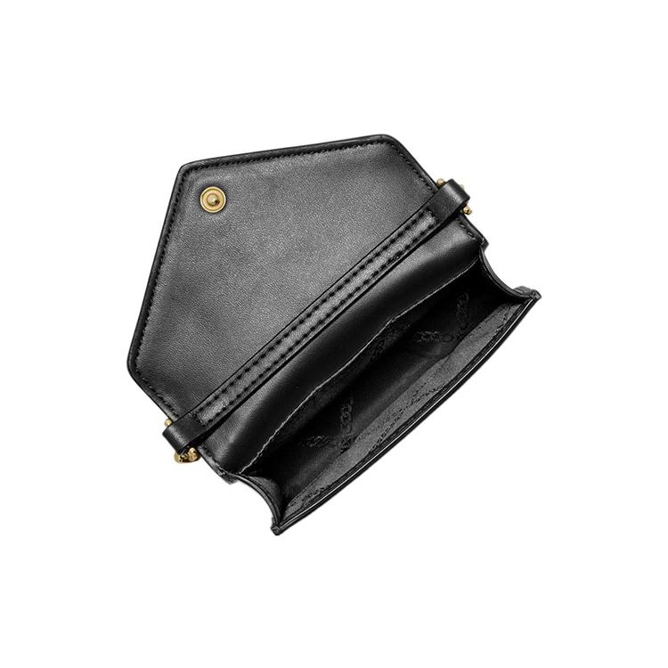 Michael Kors MK Jet Set 11 Logo Chain Saffiano Leather Shoulder Crossbody Bag Small Women Bags Black 32S3GJ6C0L-BLACK