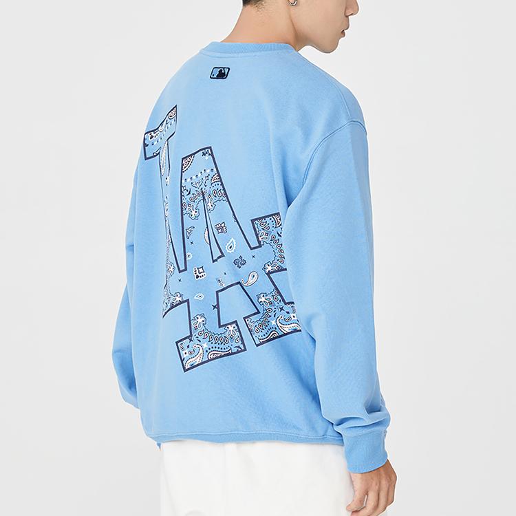New MLB Sweatshirt Unisex Light Blue 3AMTI0126-07BLL