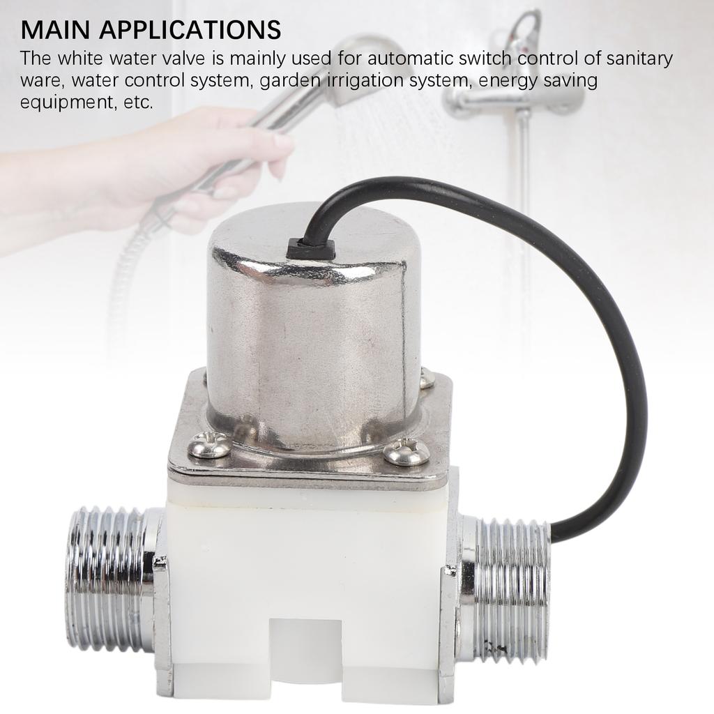 Wassersteuerung Elektrisches Impuls-Magnetventil G1/2in DC Kunststoff Edelstahl Automatischer Schalter Zubehör