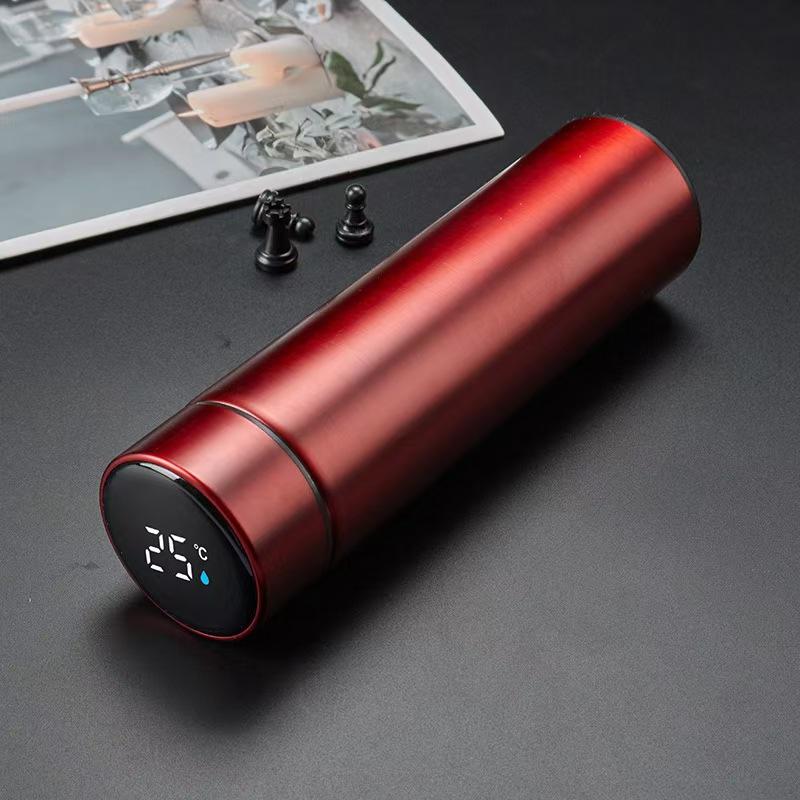 Intelligent temperature measurement stainless steel thermos cup Men's business cup Creative enterprise annual meeting cup