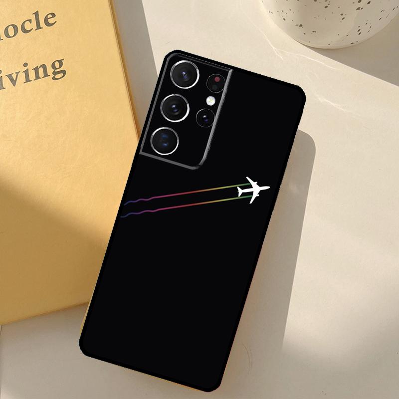 Airplane Aircraft Phone Case For Samsung Galaxy S24 Ultra S20 S21 S22 S23 S25 S9 S10 Plus S25 FE Cover Shell