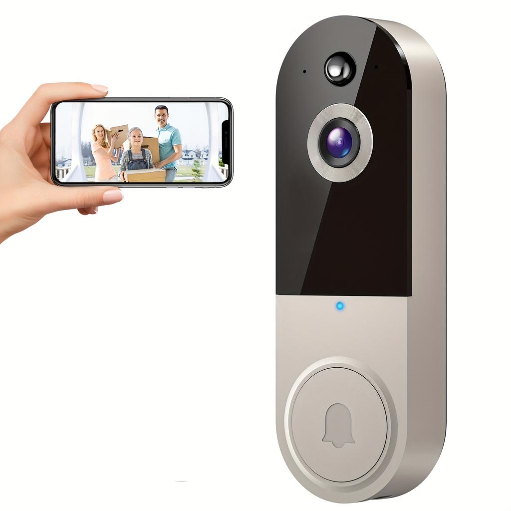 Wireless Video Doorbell Camera, AI Human Detection, 2-Way Talk, Night Vision, Cloud Storage, Indoor Outdoor Surveillance