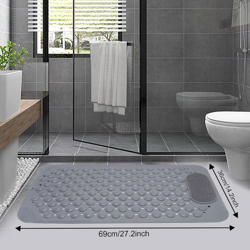 Three Color Anti Slip Bathroom Mat Shower Toilet Washroom Bathtub Massage Household Floor Pad For Home Daily Use Accessory Kit