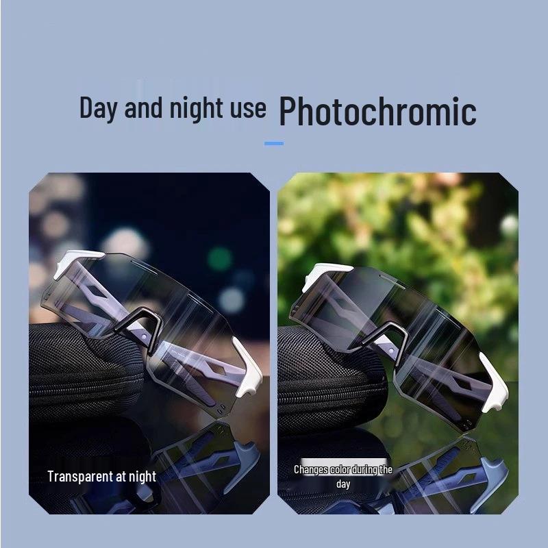 Photochromic Windproof Cycling Glasses for Men & Women - Ideal for Day/Night, Outdoor Sports, Mountaineering, Running, Driving