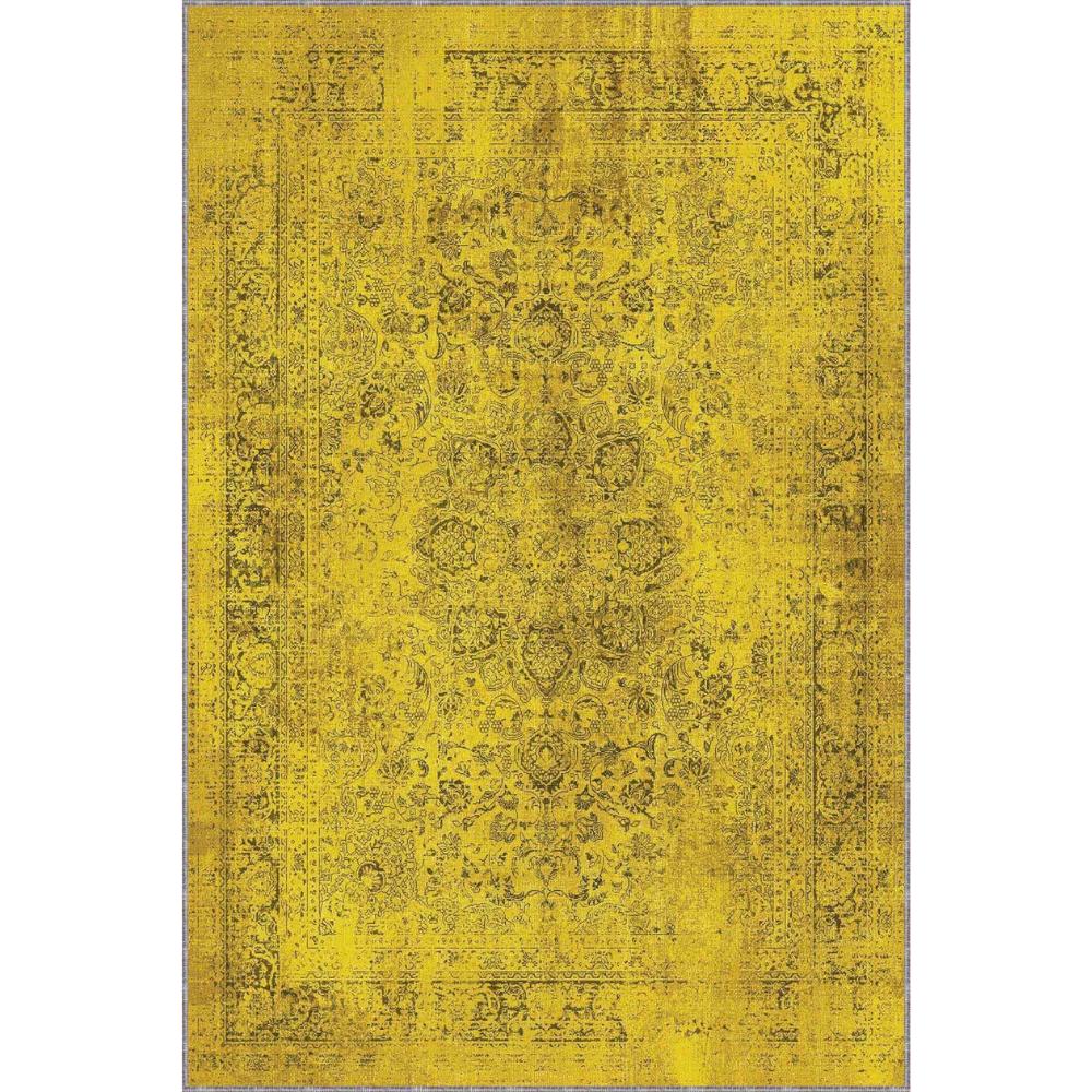 Mustard Vintage Non-Slip Washable Rug