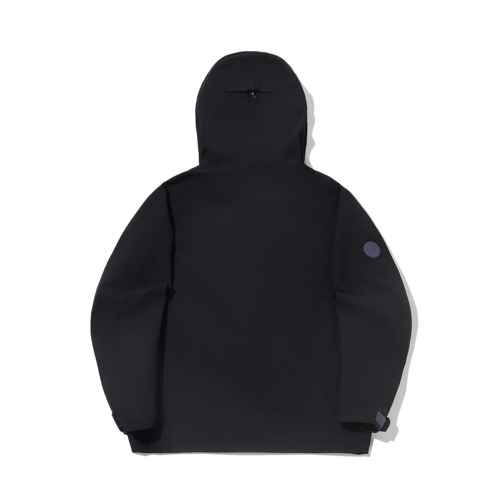 Li Ning Outdoor Series Single Layer Hooded Logo Zipper Long Sleeve Waterproof Windproof Breathable Jacket Unisex Jacket Black AEMU017-1