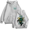 Anime My Hero Academia Midoriya Izuku Deku Zipper Hoodies Fashion Loose Zip Up Hooded Sweatshirt Coats Jacket
