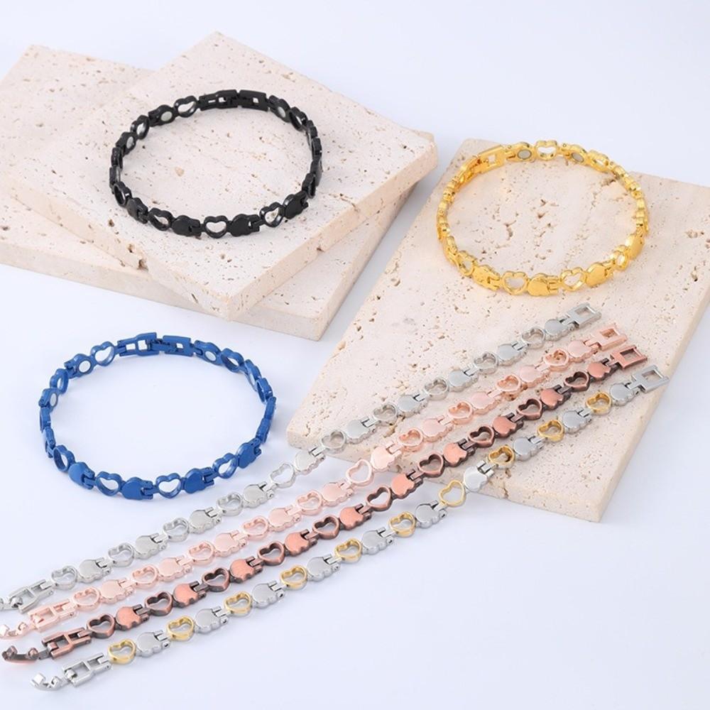 Heart Shape Health Magnetic Bracelet Magnetic Therapy Germanium Bangles  Fashion Jewelry