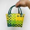 P Color Plastic Woven Handbasket Gift Basket Vegetable Basket Women's Bag Beach Bag