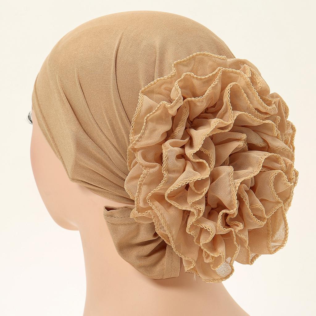 Muslim Instant Turban Hat Inner Hijabs With Flower Caps Women Islamic Underscarf Bandana Bonnet Female Headwrap Turbante Mujer