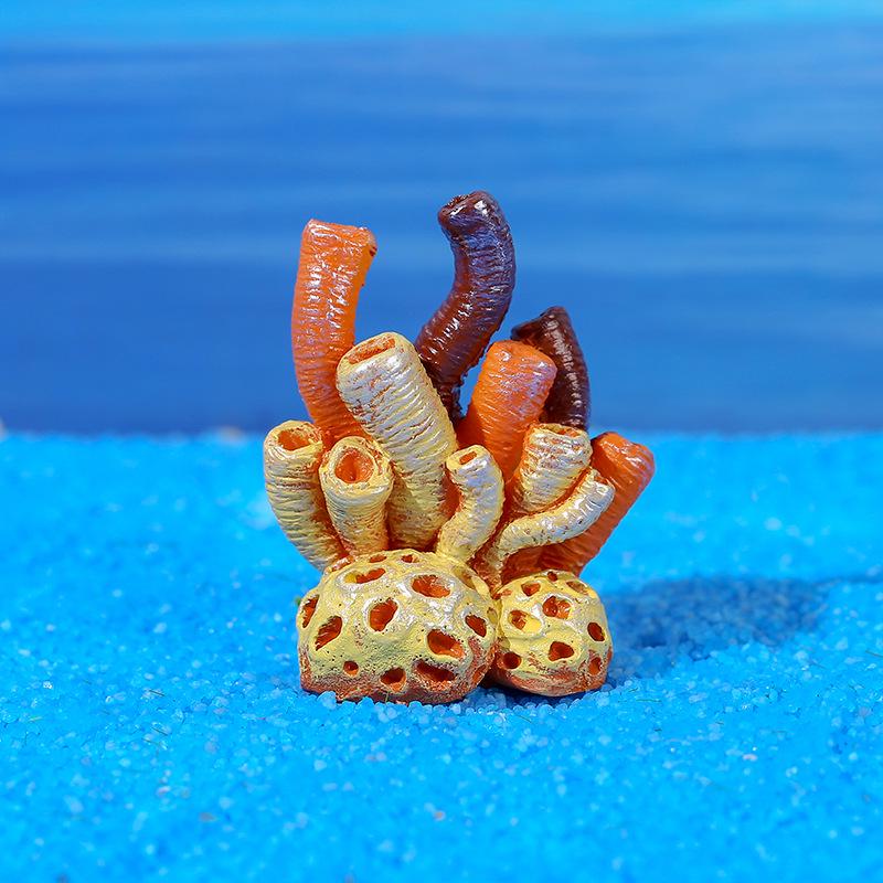 Underwater Coral Marine Life Decoration: Jellyfish & Doll Fish Tank Resin Ornaments