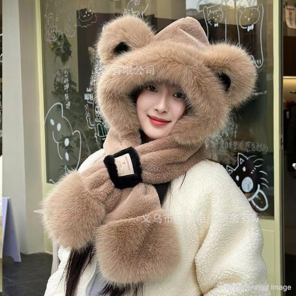 Winter Knit Trapper Hat Fleece Lined Thickened Earflap Beanie Windproof Warm Cold Weather Cap