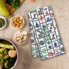 Mahjong Gifts for Women, Mah Jong Themed Decorative Kitchen Dish Towels, Mahjong Accessories and Gifts Ideas for Mah Jong Lovers, 16x24 Inch