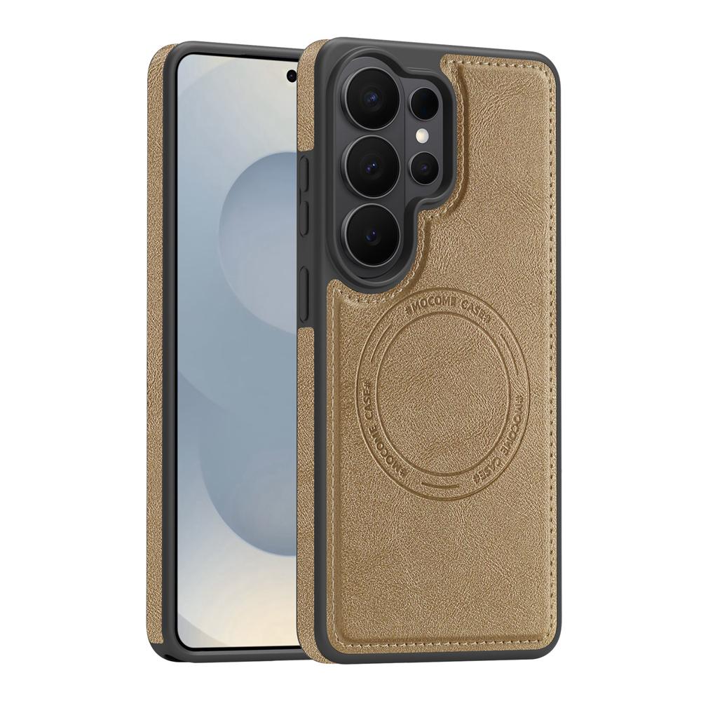 KEYSION Retro PU Leather Case for MagSafe for Samsung Galaxy S25 S26 Ultra 5G S26+ S25 FE Magnetic Shockproof Phone Cover