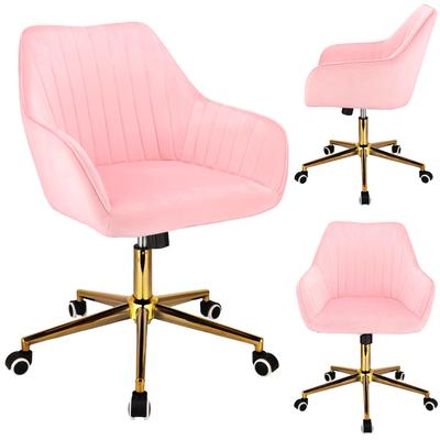 Elegant Corum Swivel Office Chair for the Office Armchair Pink Jumihome