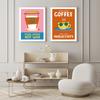 Choose Coffee Not War Abstract Wall Art Canvas Print Productivity Cartoon Funny Poster Good Friend Gift Room Home Decor Painting