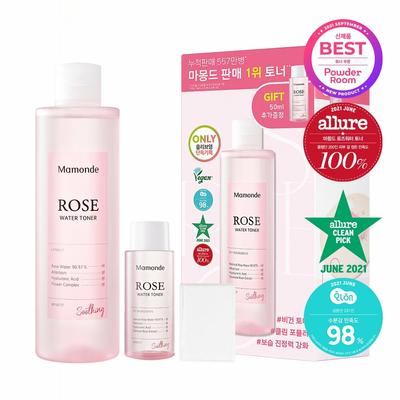 Rose Water Toner 250mL + 50mL Special Set (Free Gift: Cotton Pads)