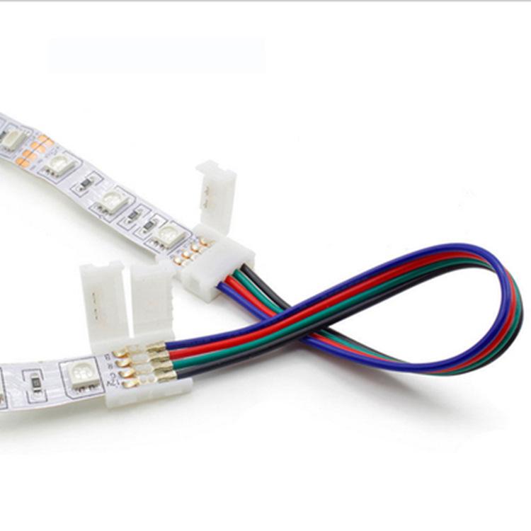 Solderless Connector Cable for LED 3528/5050 Strip Light - Seven-Color Snap, Low Voltage