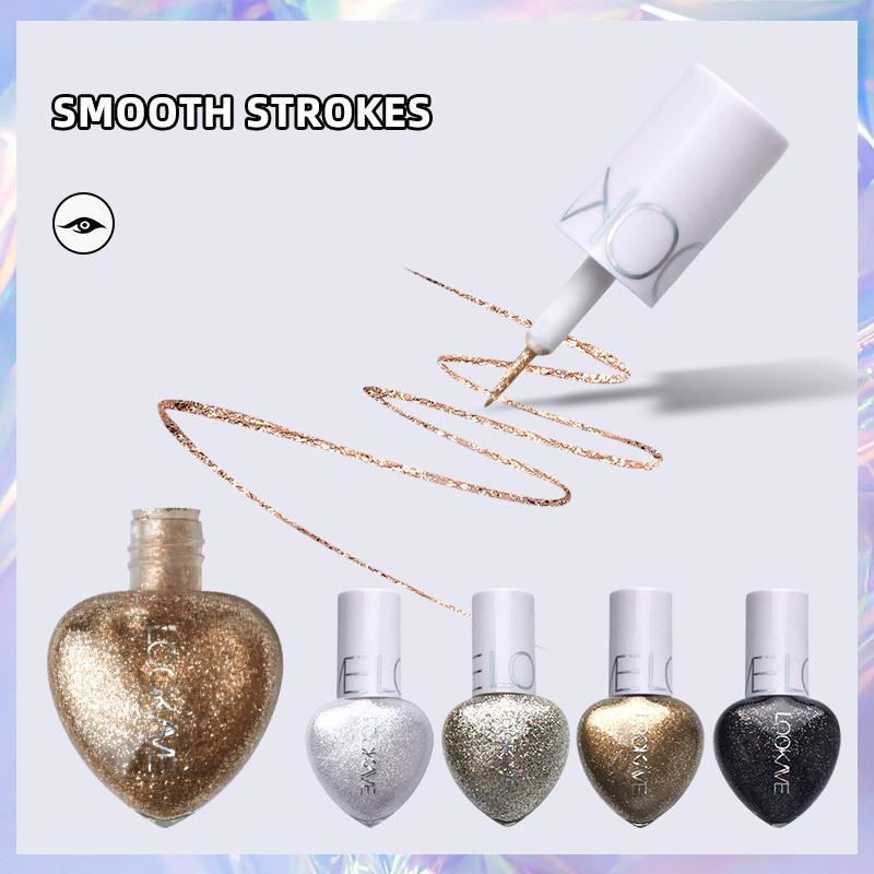Pennello piccolo a forma di cuore impermeabile Shimmering Liquid Eyeliner Eye Illuminante Liquido Ombretto Trucco per occhi