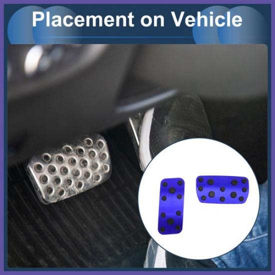 2Pcs Automatic Foot Accelerator Pedal Covers for Subaru Forester 06-18 Blue