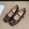Inner Height Increase Shallow Single Shoes Women's Spring New 2025 Spring New Retro Evening Thick-soled Mary Jane Shoes