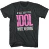 Billy Idol White Wedding Logo Heather Adult T-Shirt