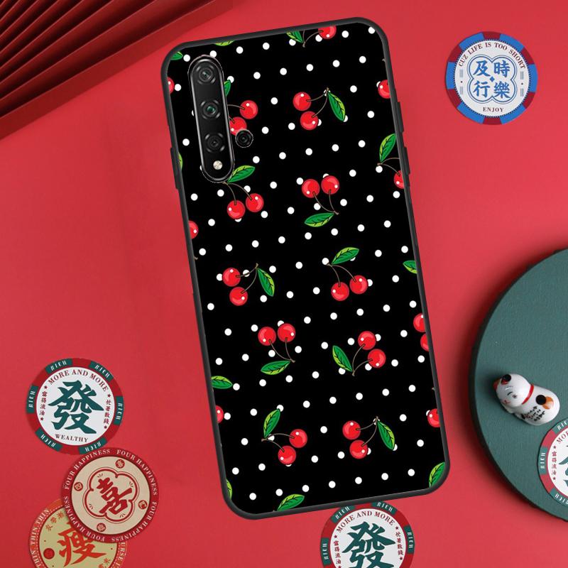 Food Fruit Red Cherry For Huawei Nova 12s 7i 8i 11i 12i Y73 Y70 Y90 Y60 Y72 Y61 Y91 9 10 SE P30 Pro P40 Lite Case