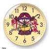 God of Wealth Luxury Silent Wall Clock - New Chinese Style for Living Room