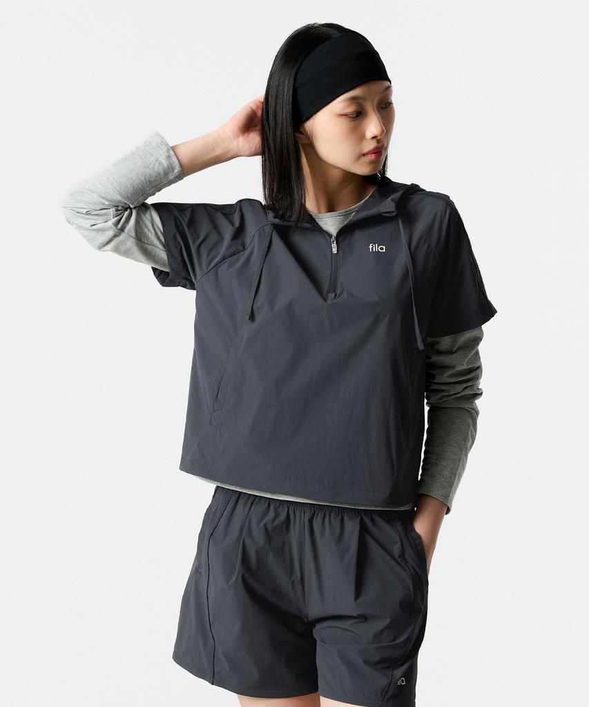 Hwilla Coldwave+ Cooling Woven Stretch Anorak Short Sleeve (Fs262Jk02F005006)