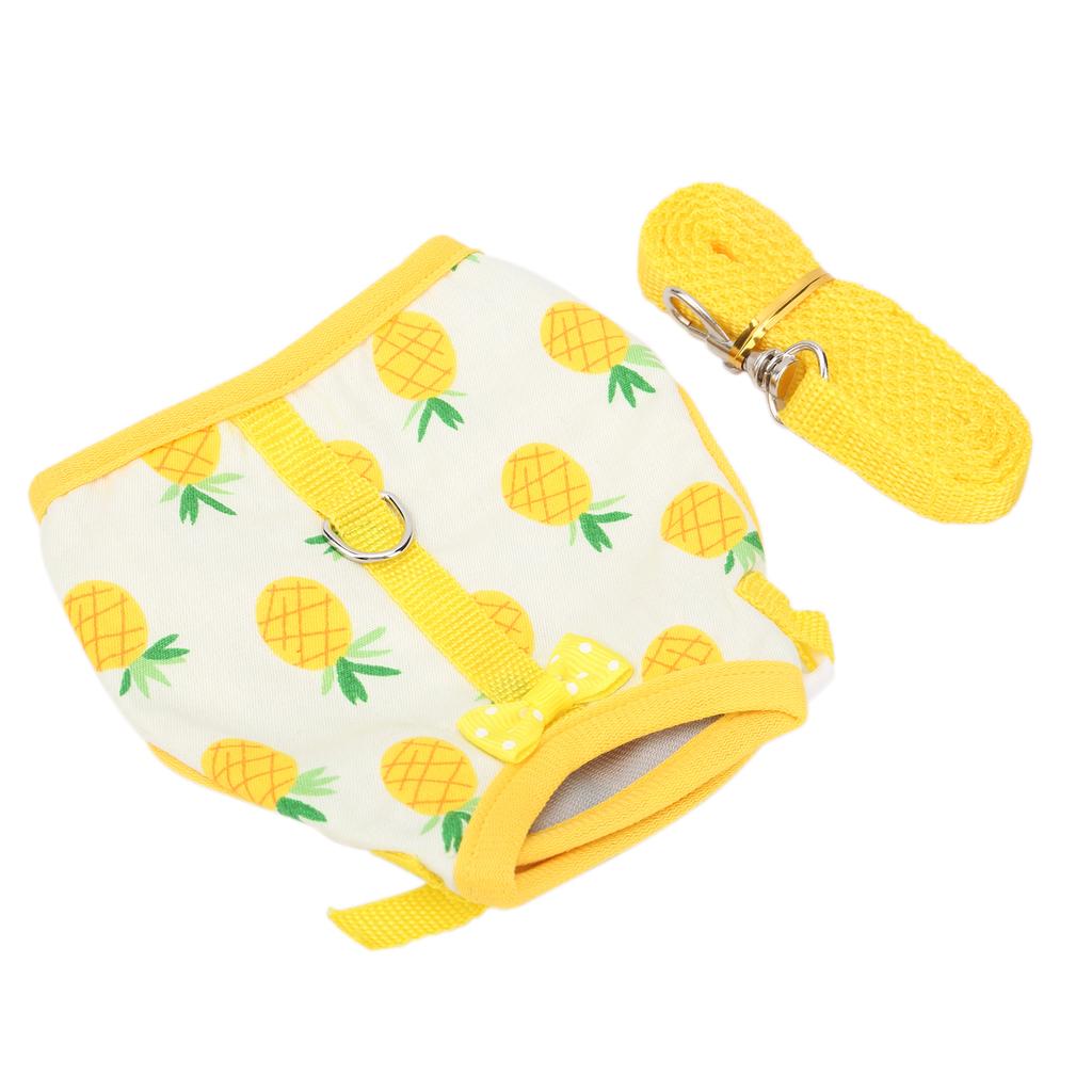 Mini Pets Vest Harness and Leash Set Adjustable for Guinea Pig Small Animal ApparelS Yellow