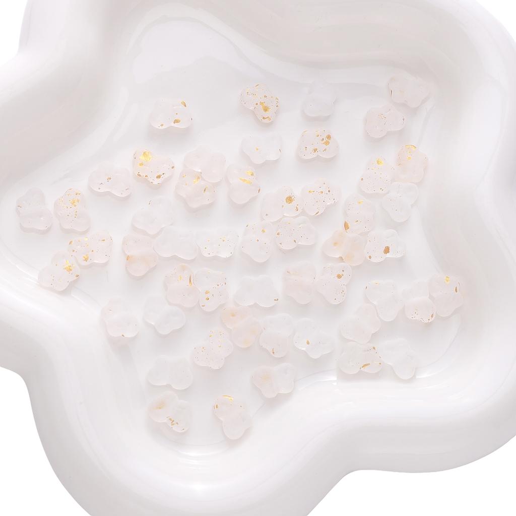 Contas Feitas à Mão 10 * 7 Acrílico Bloco de Cores Gradiente Ponto Ouro Borboleta Caseiro DIY Acessórios de Joalheria Contas de Fio de Mão Pingente de Bolsa Contas Soltas