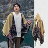 Poncho a scialle per uomo e donna Cardigan Sciarpe a coperta con nappe Sciarpe avvolgenti oversize con cappuccio Poncho aperto sul davanti Poncho a mantella Avvolgenti con cappuccio Cardigan